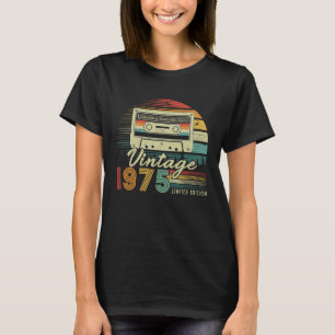 Vintag 1975 Retro Cassette 1975 47. Geburtstag 47 T-Shirt