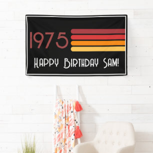 Vintag 1975 Retro Stripe Sun 50. Geburtstag Banner