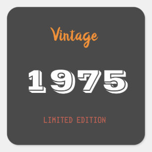 Vintag 1975 Sticker - 50. Geburtstag Limited Edit