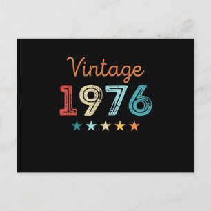 Vintag 1976 50. Geburtstag Retro Geschenk 50 Jahre Postkarte