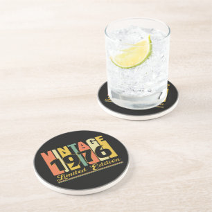 Vintag 1976 Geburtstag Sandstone Untersetzer