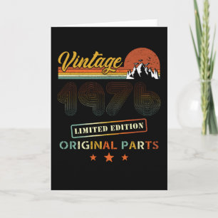 Vintag 1976 Retro-Geburtstag Karte