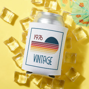 Vintag 1976 Retro Stripe Sun 50. Geburtstag Dosenkühler