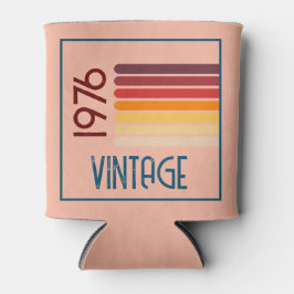 Vintag 1976 Retro Stripe Sun 50. Geburtstag Rosa Dosenkühler