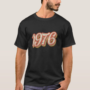 Vintag 1976 Text 45. Geburtstag Retro 45 Jahre alt T-Shirt