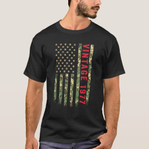 Vintag 1977 American Flag Camouflage 45 Jahre alt T-Shirt