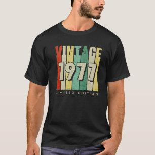 Vintag 1977 Limited Edition Retro Birthday Geschen T-Shirt
