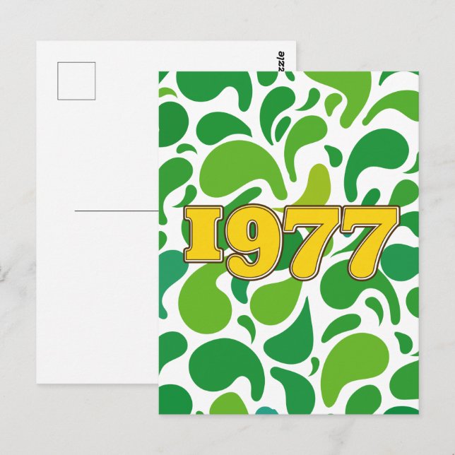 Vintag 1977 postkarte (Vorne/Hinten)
