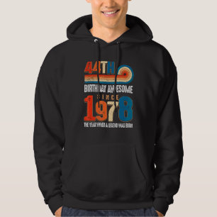 Vintag 1978 44. Geburtstag wurde die Legende Hoodie