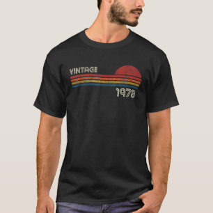 Vintag 1978 Bruststreifen Geburtstag T-Shirt