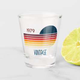 Vintag 1979 Retro Stripe Sun Schnapsglas