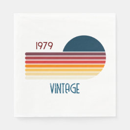 Vintag 1979 Retro Stripe Sun Serviette