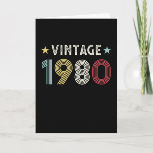 Vintag 1980 40. Geburtstagsgeschenk für 40 Jahre Karte