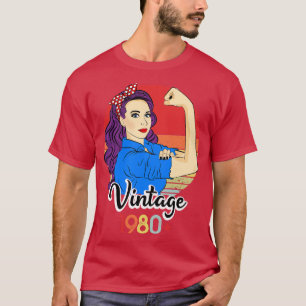 Vintag 1980 41. Geburtstag 41. Geburtstag Geboren  T-Shirt