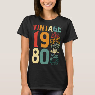 Vintag 1980 42 Jahre Altes Camping Wandern B T-Shirt