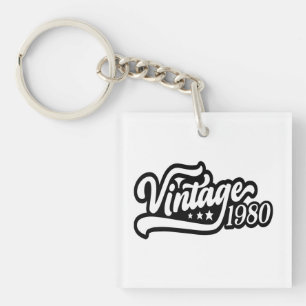 Vintag 1980 Shirt, Sonniges Geburtstagsgeschenk, S Schlüsselanhänger