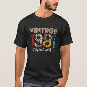 Vintag 1981 41. Geburtstagsgeschenke Retro Vintag T-Shirt