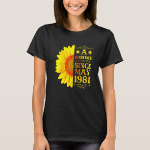 Vintag 1981 41 Jahre alt 41. Mai Sonnenschein Gebu T-Shirt