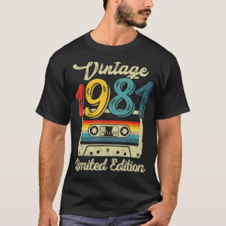 Vintag 1981 Limited Edition 40. Geburtstagskassett T-Shirt