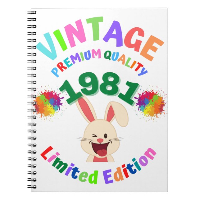 Vintag 1981 notizblock (Vorderseite)