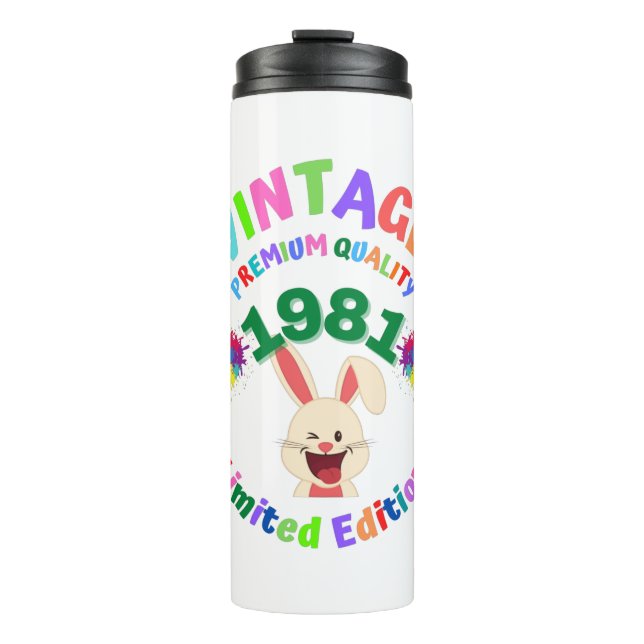 Vintag 1981 thermosbecher (Vorderseite)