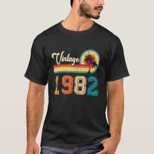Vintag 1982 40. Geburtstag Männer Frauen im Rücken T-Shirt