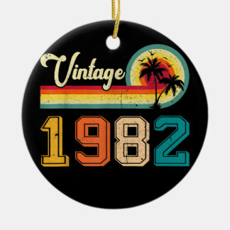 Vintag 1982 40. Geburtstag Männer Frauen Retro 40 Keramik Ornament