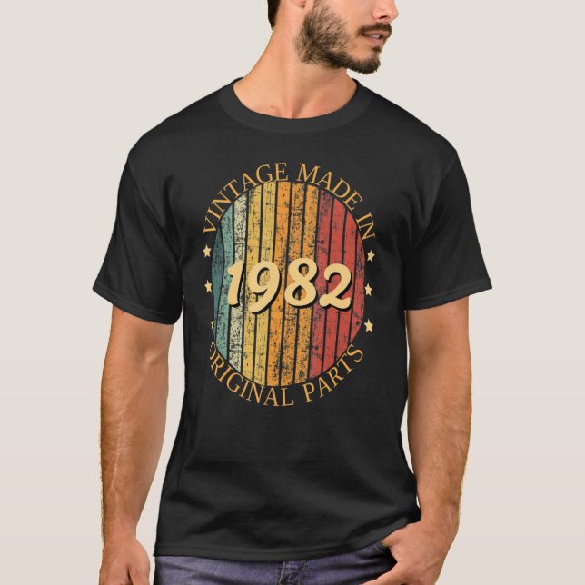 Vintag 1982 40. Geburtstag Originalteile T-Shirt (Vorderseite)