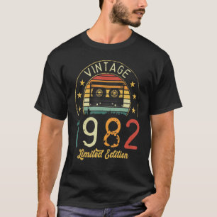 Vintag 1982 40. Geburtstag Retro-Kassette T-Shirt
