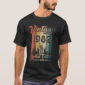 Vintag 1982 40. Geburtstagsgeschenke 40 Jahre des T-Shirt