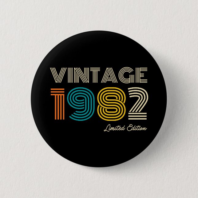 Vintag 1982 42. Geburtstag Button (Vorderseite)