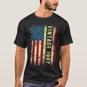 Vintag 1982 Amerikanische Fahne 41 Jahre alt 41. G T-Shirt