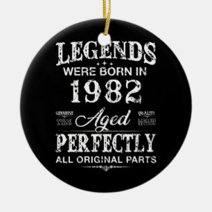 Vintag 1982 Funny 40 Jahre alt Männer und Frauen Keramik Ornament