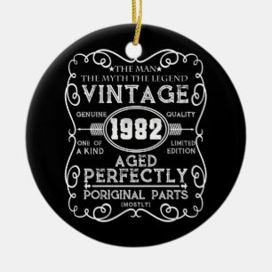 Vintag 1982 Man Myth Legend 39. Geburtstag Keramik Ornament