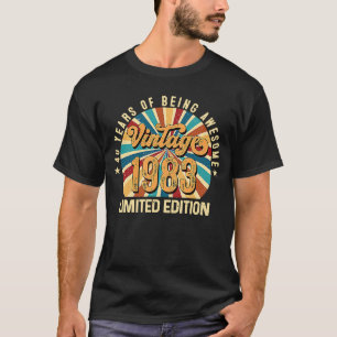 Vintag 1983 40. Geburtstag 40. Jährig T-Shirt