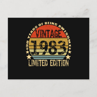Vintag 1983 Limited Edition 38 Years Postkarte