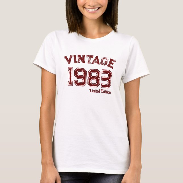 Vintag 1983 limitierte Edition T - Shirt (Vorderseite)