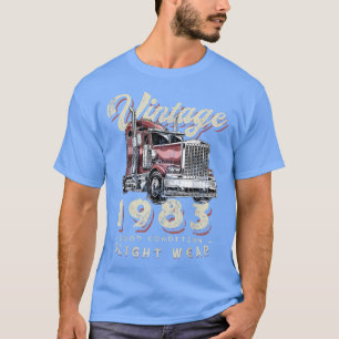 Vintag 1983 LKW Big Rig Truck Driver 39. Bir T-Shirt