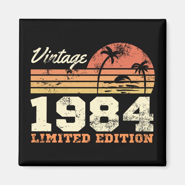 Vintag 1984 Limited Edition 40. Geburtstag Magnet (Vorne)