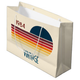 Vintag 1984 Retro Stripe Sun Große Geschenktüte