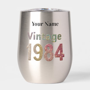 Vintag 1984 Stainless Tumbler:Glittering Erinnerun