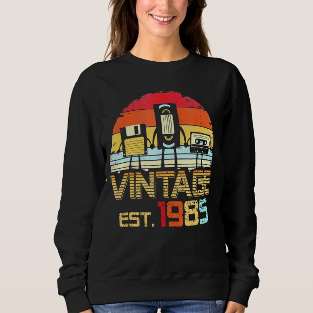 Vintag 1985 37. Geburtstag Sweatshirt (Vorderseite)