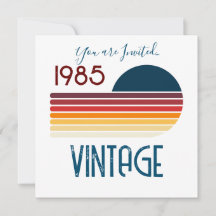 Vintag 1985 Retro Stripe Sun 40. Geburtstag