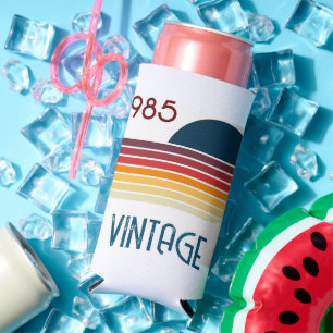 Vintag 1985 Retro Stripe Sun Selters Dosenkühler