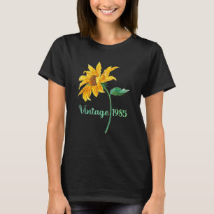 Vintag 1985 Sonnenblume 37 Jahre alt 37. Geburtsta T-Shirt