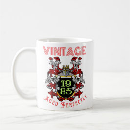 Vintag 1985 Vollständig alt Kaffeetasse