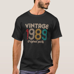 Vintag 1989 33. Geburtstagsgeschenke Retro Vintag T-Shirt