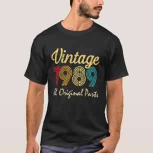 Vintag 1989 33 Jahre alte Männer und Frauen 33. Ge T-Shirt