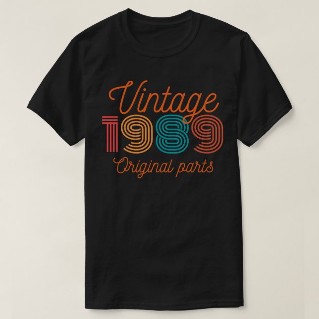 Vintag 1989 Originalteile T-Shirt (Design vorne)