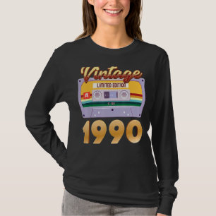 Vintag 1990 Geboren in klassischem Kassettenband T-Shirt